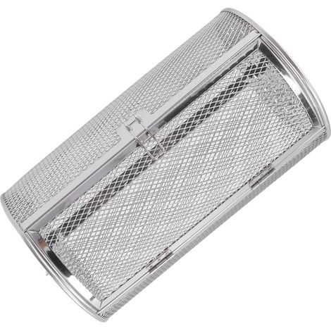 Panier à griller roulant en acier inoxydable, cage à griller ronde en acier inoxydable pour barbecue, cacahuètes, noix séchées et légumes D (1/5)