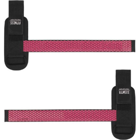2PCS Sangle de poignet haltérophilie noir et rouge rose coton nylon silicone antidérapant ceinture fitness (1/5)