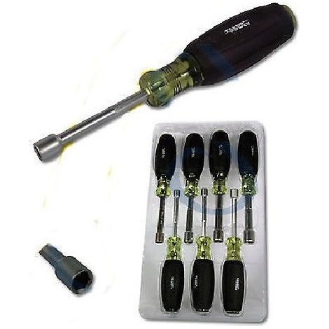 TrAdE Shop Traesio - Set 7 Cacciaviti Cacciavite A Impatto Cr-v Bussola Cromo Vanadio Ergonomici -