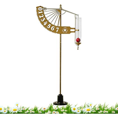 Regenmesser für den Außenbereich – Präzise und dekorative Messung für Garten, Terrasse, Rasen, Zaun, Patio, Garten, Haus (1/5)