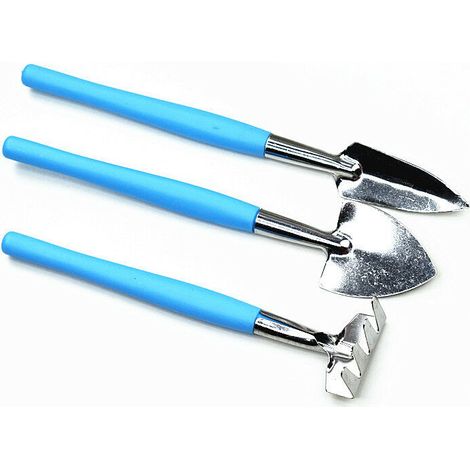 Mini Outils de Jardinage,3 Pcs/Set Mini Outil de Jardinage - Mini râteau, truelle et Pelle pour Pot de Fleurs, succulentes, Plants, bonsaï et Plantation (1/5)