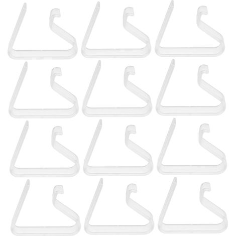 12 pinces nappe transparentes grand modèle – anti-vent – tables plein air – repas extérieur – plastique résistant (1/5)