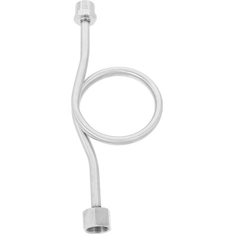 Tube Tampon en Acier Inoxydable pour Manomètre, Raccord Coudé M20 1/2, Stabilisation de Pression et Protection, Adapté aux Environnements Industriels Argentés (1/5)