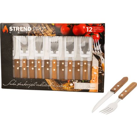 Steakbesteck Strend Pro Grill, Set Gabeln und Messer, 12-teilig (1/4)