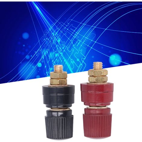 Kits rouge et noir à vendre, 5 kits par paquet. Bornes de câblage pour onduleur, bornes tout cuivre 333, vis M6, borne de mise à la terre en cuivre pur. (1/5)