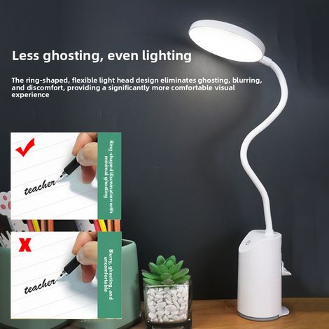 LED Schreibtischlampe Rund Faltbar Portabel Wiederaufladbar Augenschutz für Studium und Lesen (1/5)