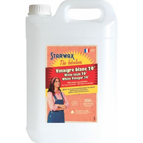 Vinaigre blanc ménager 20° 5L STARWAX FABULOUS