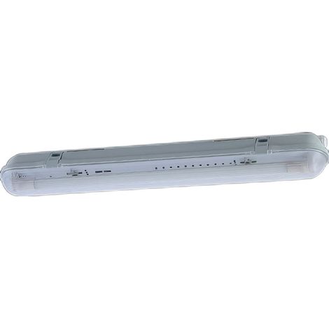 Écran étanche pour 1 tube LED 60 cm, blanc, IP65