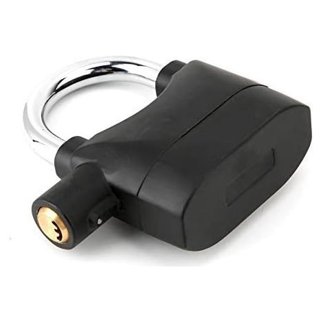 Alarm Lock - Black Alarm Anti-theft Security Padlock Waterproof Alarm Lock for Motorcycle Bike Door (1/5)