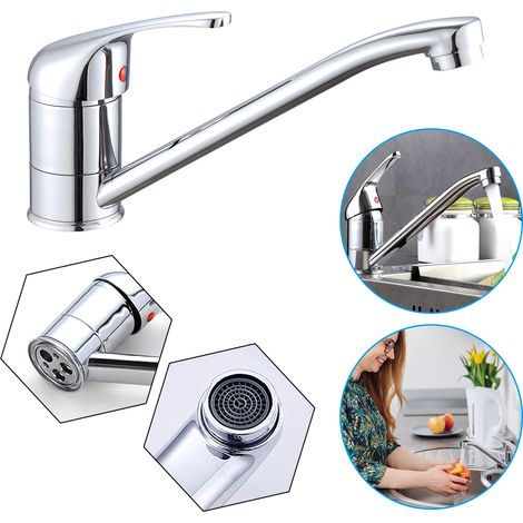 Mitigeur de lavabo Robinet Mélangeur de Cuisine Lavabo 360 ° rotation Salle de Bain Robinet pour Cuisine et Salle de Bains HENGMEI (1/5)