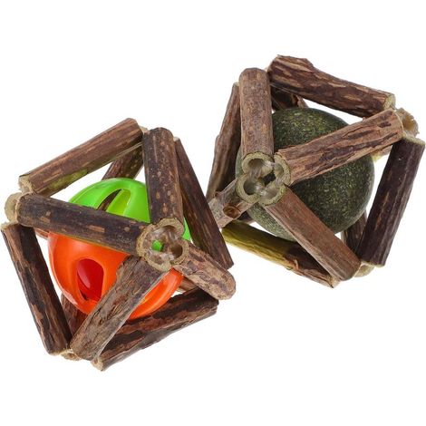 Jouets à Mâcher pour Chat pour Nettoyage des Dents et Stimulation Physique en Actinidia Polygama 2pcs Résistants à l'usure pour Chatons et Chats la Maison (1/5)