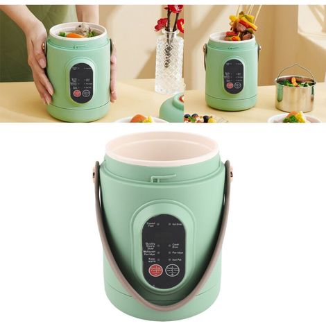 Réchaud électrique portatif 500W 220V - Marmite multifonction mini voyage en acier inoxydable - Capacité 800ml avec adaptateur EU