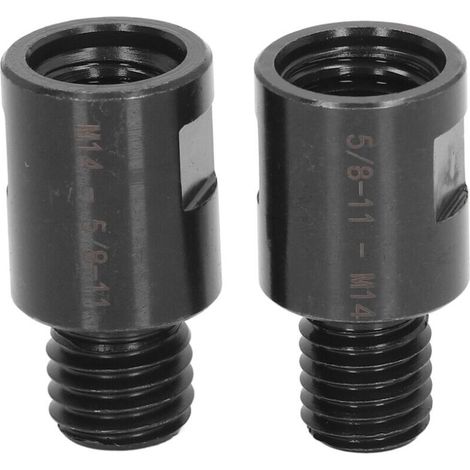 Lntyq 2PCS Adaptateur 5/8"-11 Filetage Mâle à M14 Femelle Convertisseur d'adaptateur de Meuleuse d'angle M14 vers 5/8"-11 Meuleuse d'angle Polisseuse Filetage Convertisseur de Tige Extension