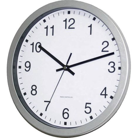 eurotime 56831-07 Horloge murale radio argent 30 cm (1/5)