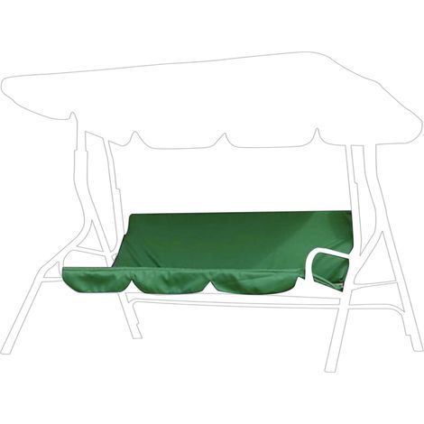 Three-seater hammock seat cushion cover, made of waterproof polyester taffeta, for garden and yard, 150x50x10CM (green) (1/5)