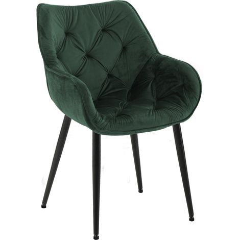 Silla Tanna en terciopelo Verde