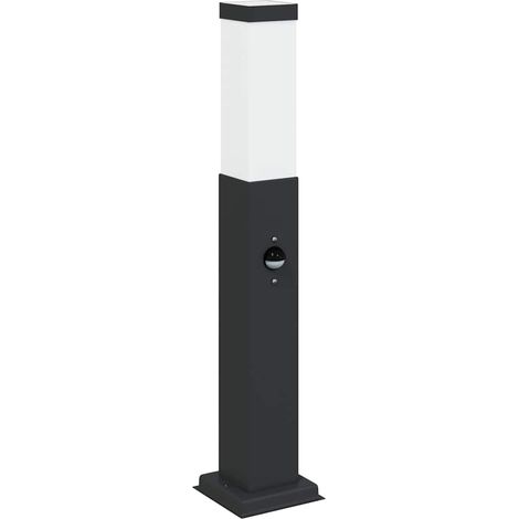 Borne lumineuse avec détecteur 50 cm Noir IP44 vidaXL (1/5)