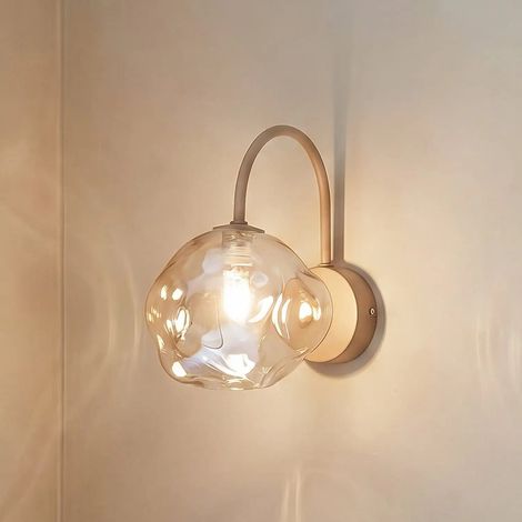 [NEUWERTIG] B-Ware Wandleuchte Wandlampe Lava Glas Beige Leuchte Lampe Led G9 Beleuchtung 995 (1/2)