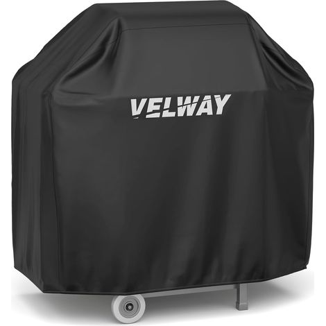 Velway Housse BBQ Protection 117x66x117cm - Imperméable Résistant Chaleur & UV - Noir (1/5)
