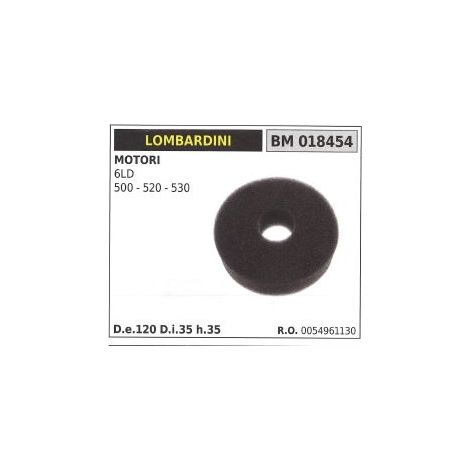 Filtro aria LOMBARDINI motocoltivatore 6LD 500 520 530
