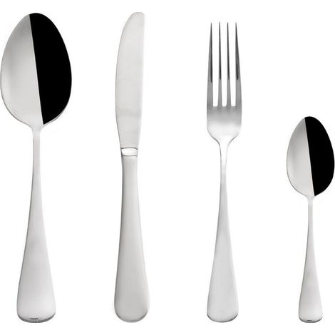 Set di posate in acciaio per 6 persone, 24 pezzi. (1/3)