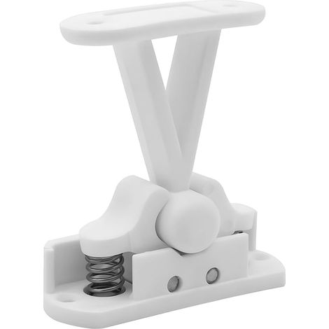 Support De Porte De Caravane, Retenue De Porte Caravane en Plastique, Loquet Maintien Porte Caravane Statique, Serrure Retenue en Forme T avec Vis Et Outils D'installation, pour Remorque Camper (1/5)