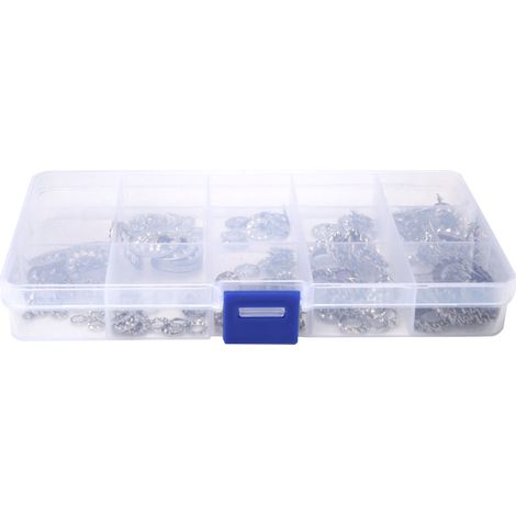 Lot de 240 rondelles étoile en acier inoxydable 304, kit de rondelles dentées universelles pour compartiment (1/5)