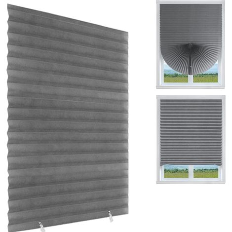 Rideaux pliables adhésifs pour fenêtres, taille moyenne, auto-adhésifs pour salle de bain et balcons, rideaux en tissu plissé pour salon (1/5)