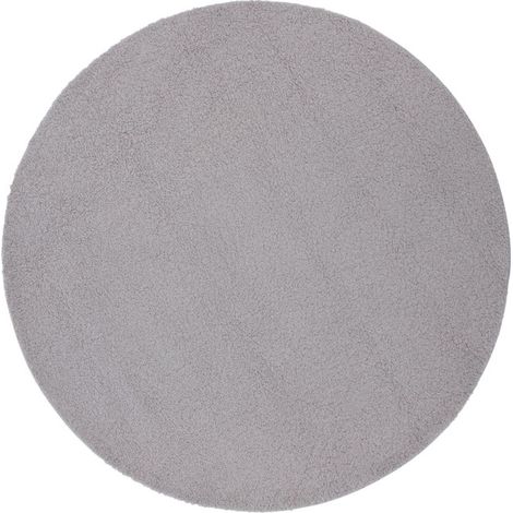 Tapis Rond Bouclette "Teddy" 200cm Gris (1/5)