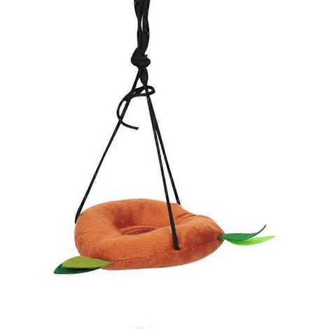Petit jouet suspendu pour rongeur, balançoire en feuilles de forêt, hamac à corde pour cage de hamster, décoration ronde suspendue.