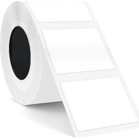 T50M PRO Etikettenbänder, selbstklebende Thermoetiketten für Zuhause, Schule, Büro und Gewerbe, 40 mm x 30 mm, 240 Stück/Rolle (Weiß) (1/4)