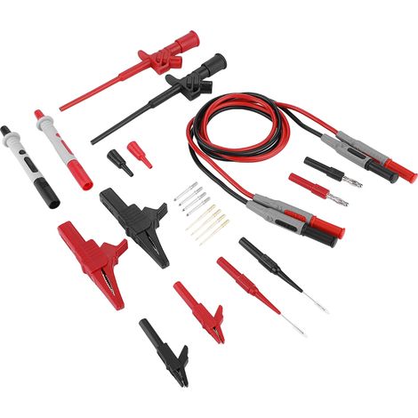 Jeu de câbles de test pour multimètre électronique avec fiches bananes de 4 mm (P1600C) (1/5)