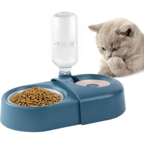 Cat Bowl, Dog Bowl, Automatic Water Bottle, Elevated Angled Water Bowl for Small and Medium-Sized Dogs and Cats (1/5)