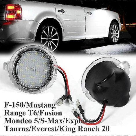 Luces LED de cortesía para espejos laterales para Ford F-150 Fusion Edge Mondeo 5 S-Max Taurus EX Flex Explor Edition 0708