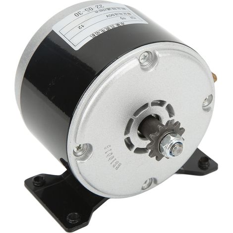 Moteur électrique avec brosses, longziming, 12V, 2750RPM, avec poulie métallique, pour vélos électriques et motos électriques (1/3)