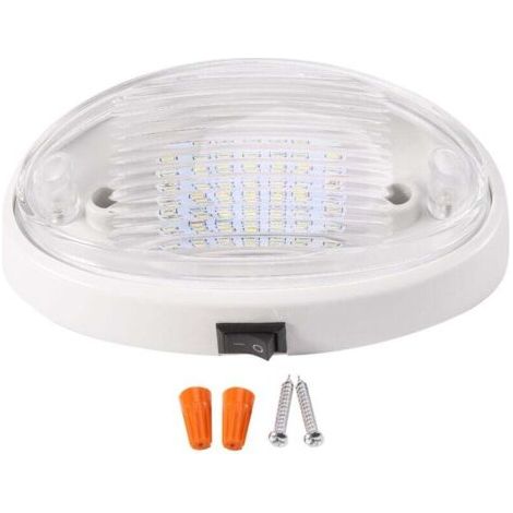 12V LED-Leuchte mit Schalter für Wohnwagen, Wohnmobil, Boot, Markise, Tunnelstart, Weiß (1/4)