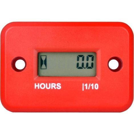 Compteur d’heures inductif numérique étanche IP68, fonctionne sur 2/4 temps divers de ZTR/tondeuse à gazon autoportée tondeuse terrestre tondeuse UTV tracteur dirt bike moto etc(HM006A Rouge) (1/5)