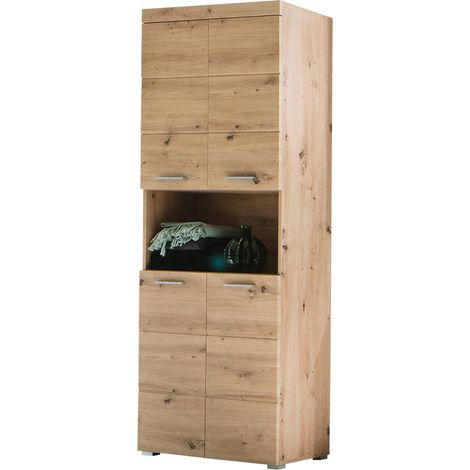 trendteam smart living - Armadio alto largo - Bagno - Amanda - Dimensioni di montaggio (L x A x P) 73 x 190 x 31 cm - Colore astucci - 139310592 (1/4)