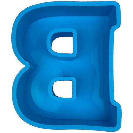 Moule à gâteau alphabet, lettre anglaise en silicone, lettre B en 3D (1/2)