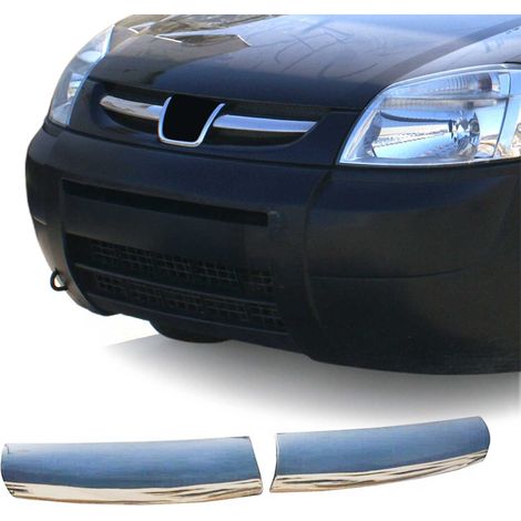 Moulure de Grille de Calandre Compatible avec Peugeot Partner Facelift 2004-2008, Garniture Baguette de Calandre en Acier Inoxydable Argent (1/5)