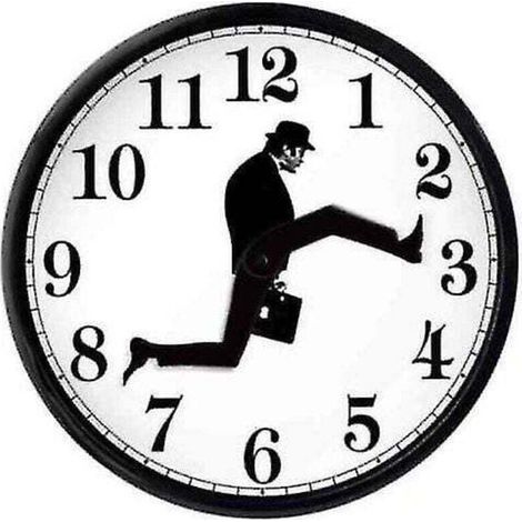 Inspired Silly Walk Horloge murale Créative Silencieuse Muet Horloge Art Mural Cadeau noir