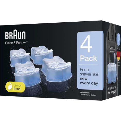 Pacchetto da 4 ricariche di liquido detergente originale - Rasoi, tagliacapelli - BRAUN - 3211893663946874509