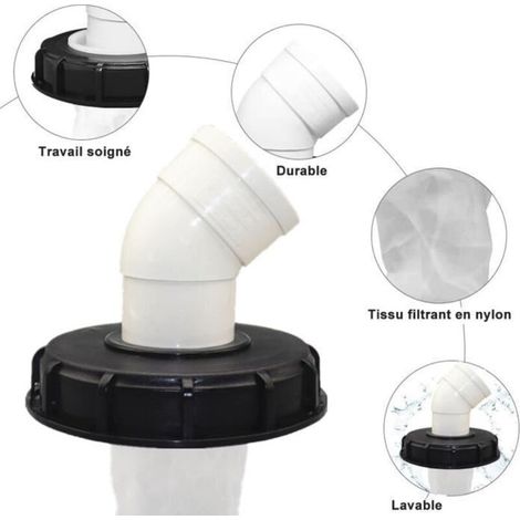 IBC-Deckel mit Nylonfilter 1000L, für IBC-Tanks und Regenwassertanks mit Entlüftung. (1/5)