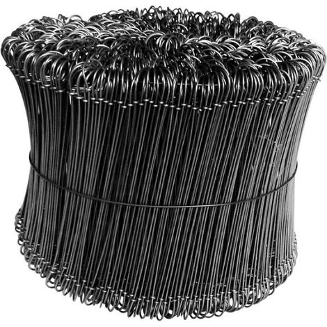 Taliaplast – Botte de 1000 liens acier 14 cm – Boucles Ø 11/10e en fil recuit noir – Pour maçonnerie et chantiers humides