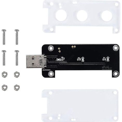 Carte d'extension USB-A pour Raspberry Pi Zero avec support en acrylique