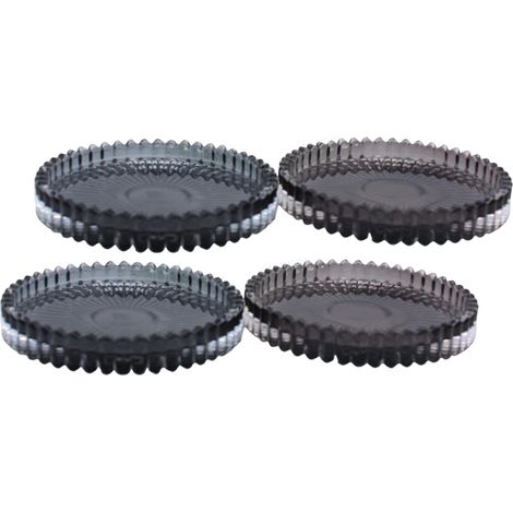 Lot de 4 Dessous de Bougie Ronds en Verre Gris Clair et foncé Dimensions H x Ø env. 1,5 x 10 cm (1/3)