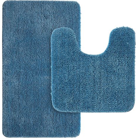 Badematten, U-förmig und rechteckig, rutschfeste Mikrofaser, Badezimmer (1/5)