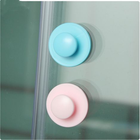 Lot de 2 Poignée de Porte à Ventouse, Poignée Ventouse Baie Vitrée Poignées avec Forte Ventouse pour Salle De Bains Tiroir Armoire Placard (1/4)