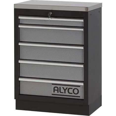 ARMARIO BASE DE 5 CAJONES BASE ACERO INOX