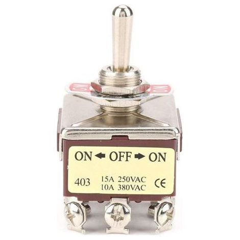 4PDT 3-Positionen 12-poliger EIN/AUS/EIN Mini-Kippschalter 15A/250VAC 10A/380VAC für industrielle Steuerung (3,43,45,8cm) (1/5)